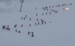 Karın Yıldızları Sarıkamış’ta – 300 öğrenci kayak kaymayı öğreniyor