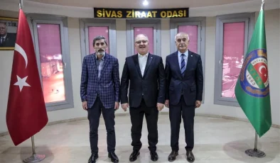 Sivas Belediye Başkanı Hilmi Bilgin, Ziraat Odası ve Arıcılar Birliğini ziyaret etti