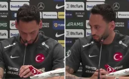 Basın toplantısında duygusal anlar! Hakan Çalhanoğlu, gözyaşlarını zor tuttu